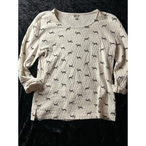 Sonoma XS Quilted Top – Boston Terrier & French Bulldog Dog Print Sweatshirt
